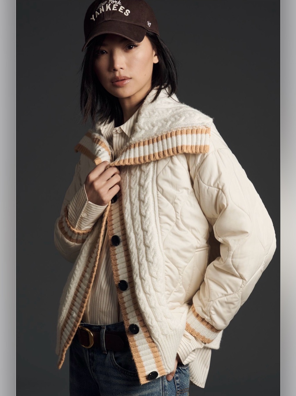 Anthropologie Avec Les Filles Quilted Cable Sweater
Puffer Jacket size small